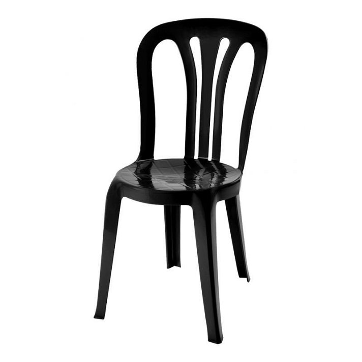 Pack de 22 sillas para exterior elaboradas con polipropileno color negro EcoGarrotxa Resol