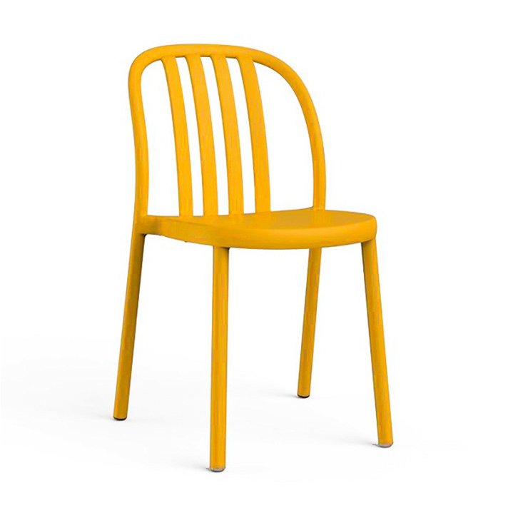 Lot de chaises en polypropylène et en fibre de verre de couleur jaune toscane Sue Resol