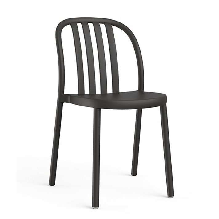 Lot de chaises empilables de couleur noire Sue Resol