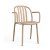 Pack de sillas apilables con reposabrazos con estilo moderno y acabado color arena Sue Resol