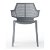 Lot de chaises empilables avec accoudoirs et protection UV de couleur gris foncé Ikona Resol