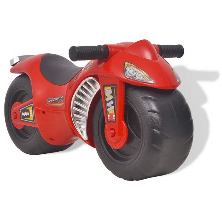 Correpasillos motocicleta de plástico de color rojo Vida XL