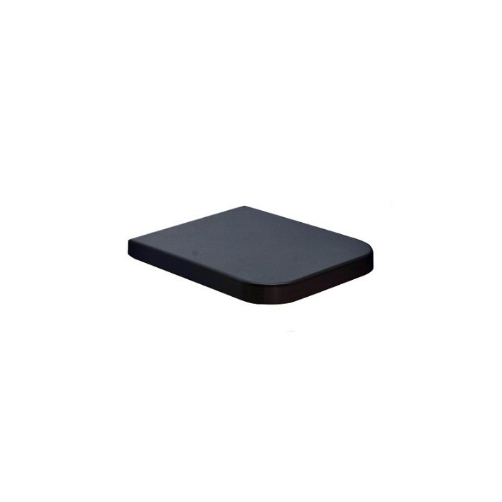 Tapa y asiento de inodoro hecha en duroplast con un acabado en color negro Advance Unisan