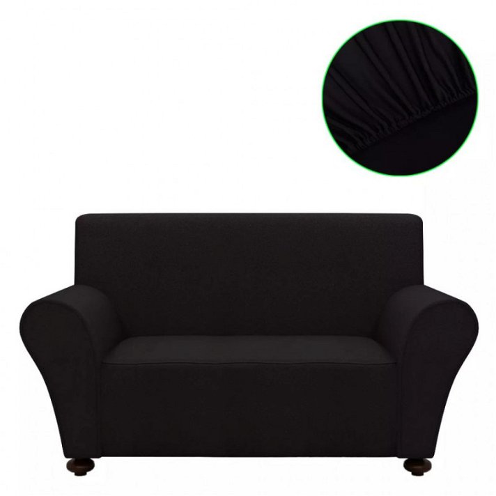 Funda ajustable negra para sofá 190x130 Vida XL