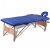 Mesa camilla de masaje de madera plegable de dos cuerpos azules Vida XL