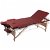 Mesa camilla de masaje de madera plegable de tres cuerpos rojos Vida XL