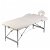 Mesa plegable masaje y accesorios 2 zonas aluminio blanco Vida XL