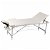 Mesa camilla de masaje plegable de 3 cuerpos aluminio blanco Vida XL