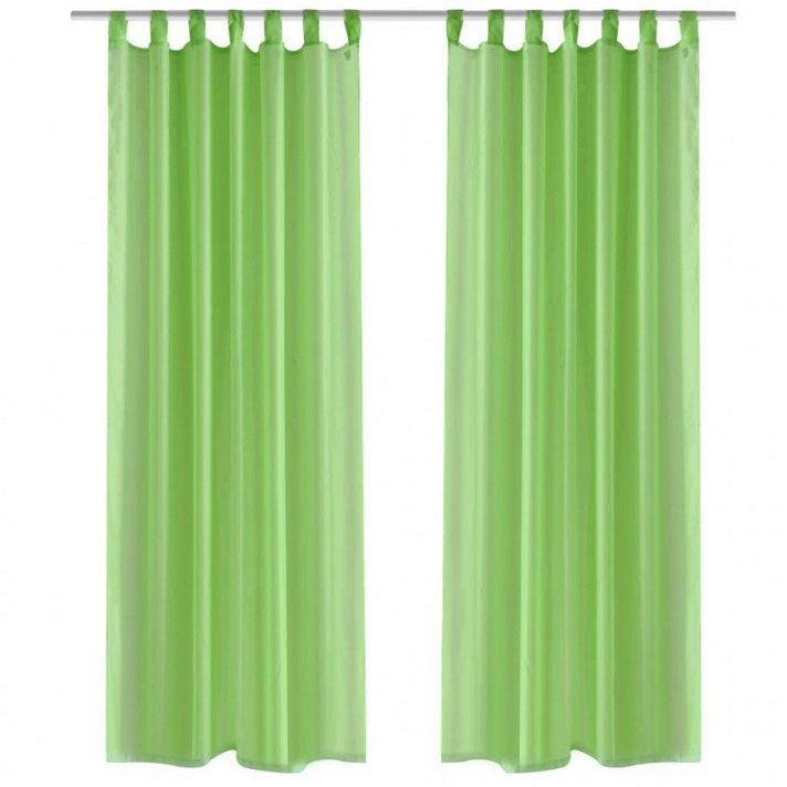 Set di 2 tende trasparenti verde 140 x 245 cm Vida XL