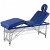 Mesa camilla de masaje de aluminio plegable de cuatro cuerpos azúles Vida XL