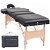 Mesa de massagem dobrável com 3 zonas de 10 cm de espessura preta Vida XL