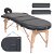 Mesa plegable de masaje 10 cm grosor 2 cojines ovalados negro Vida XL
