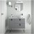 Meuble de salle de bains de 120 cm à installer au sol avec vasque de type bol et finition fumée Uniiq 1200/I Salgar