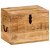 Caja de almacenaje de 39x31 cm fabricado con madera maciza de mango con acabado natural VidaXL