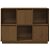 Aparador de design elegante em madeira maciça de pinho com acabamento em castanho mel, 110,5 cm XL Life