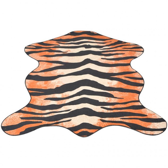 Alfombra con diseño animal y estampado de tigre en color marrón y negro de 150x220 cm Vida XL