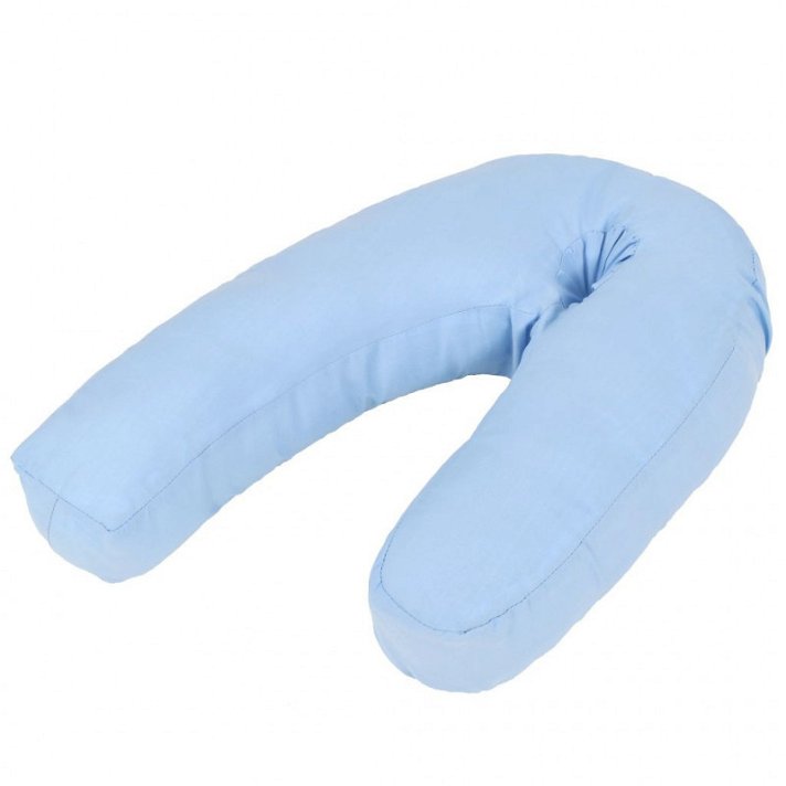 Almohada de embarazo con forma de J 54x43 azul Vida XL