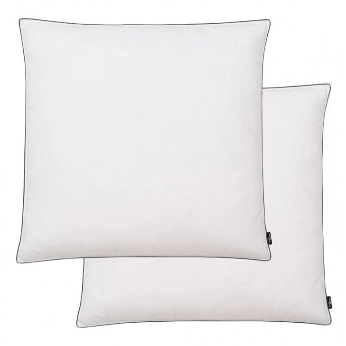 Set de 2 almohadas de plumón y plumas de 80 cm de ancho y en color blanco Vida XL
