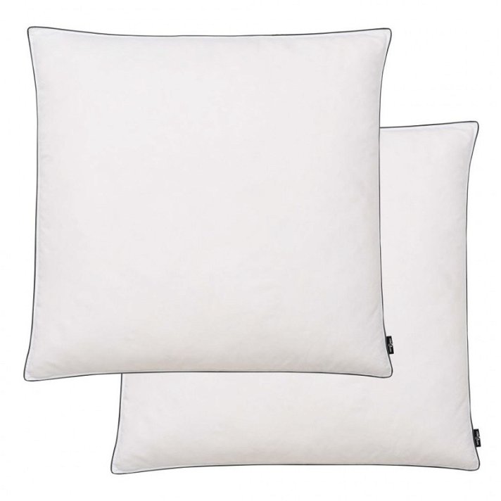 Set de 2 almohadas rellenas de plumón y plumas de 80 cm de ancho y en color blanco Vida XL