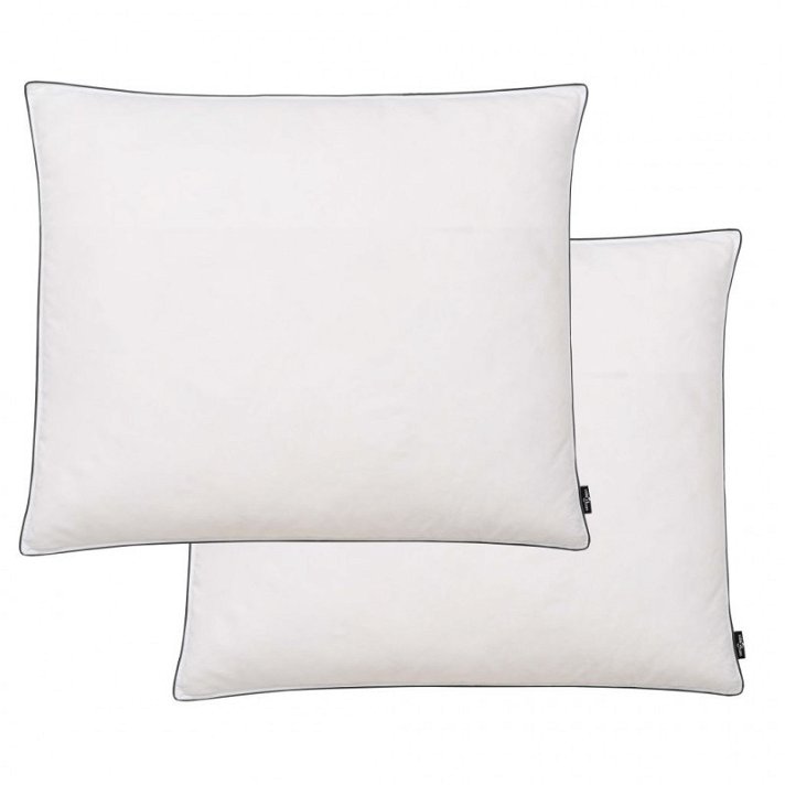 Set de 2 almohadas de plumón y plumas de 70 cm de ancho y en color blanco Vida XL