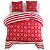 Juego de funda nórdica y fundas de almohada para cama King Size 200x220 cm rojo y blanco Vida XL