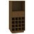 Botellero con cajón y compartimiento elaborado en madera maciza de pino color marrón miel Vida XL
