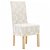 Pack de fundas elásticas para silla fabricadas en tejido elástico color blanco y dorado Vida XL