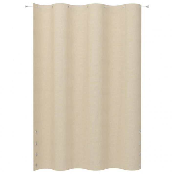 Toldo cortina de 140x230 cm de polietileno con un acabado en color crema Vida XL