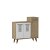Mueble zapatero de estilo minimalista elaborado en madera aglomerada color roble zafiro y blanco Forme