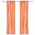 Cortinas y aros de metal 2 piezas tela naranja a rayas 140x175cm Vida XL
