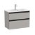 Mueble de baño compacto con lavabo y 2 cajones de 70 cm de ancho color gris mate Unik The Gap Roca