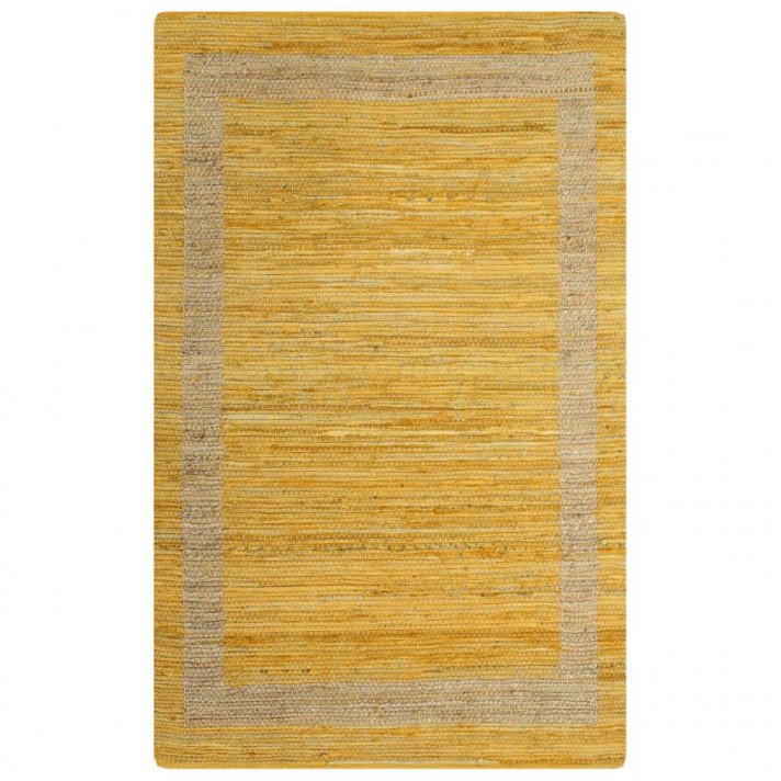 Alfombra rectangular de yute amarilla Vida XL