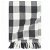 Manta de algodón a cuadros gris antracita y blanco con borlas de una y dos plazas Vida XL