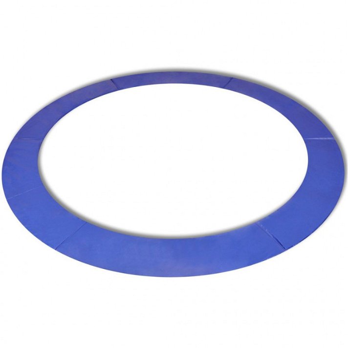 Tapete de segurança trampolim 305 cm feito de polietileno com acabamento de cor azul Vida XL