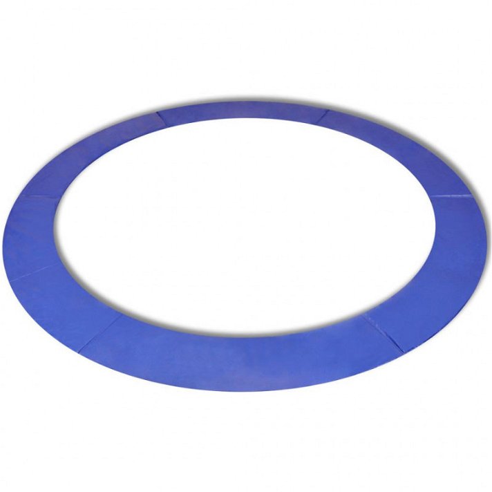 Tapete de segurança trampolim 426 cm feito de polietileno com acabamento azul Vida XL