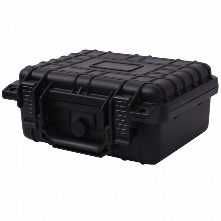 Valigia portautensili con schiuma protettiva 27x24,6x12,4 cm in plastica ABS nera
