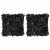 Pack de cojines con flecos 45x45 cm negro Vida XL