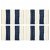 Set di 4 tovagliette chindi a strisce realizzate in cotone colore blu e bianco 30x45 cm Vida XL