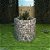 Jardinera hexagonal de gaviones hecha de acero galvanizado plateado 90x100x100 cm Vida XL