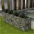 Jardinera rectangular de gaviones hecha de acero galvanizado plateado 90x100x360 cm Vida XL