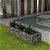 Jardinera rectangular de gaviones hecha de acero galvanizado plateado 90x50x270 cm Vida XL