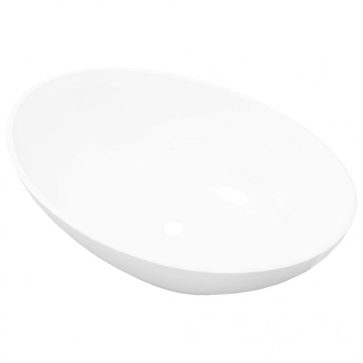 Vasque sur plan ovale blanche 40 x 33 x 13 cm Vida XL