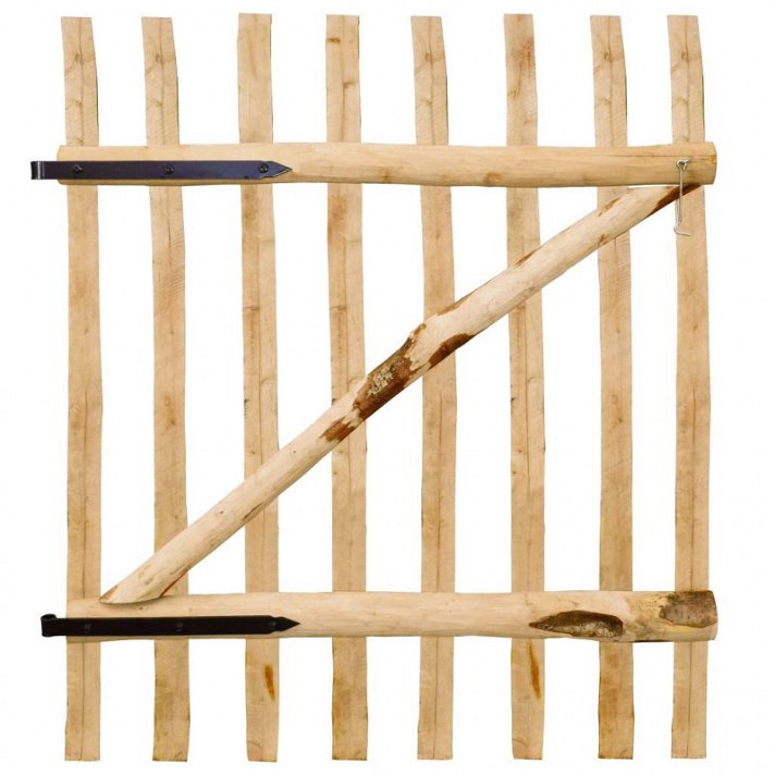 Puerta individual para valla fabricada en madera de avellano 100x120 cm Vida XL