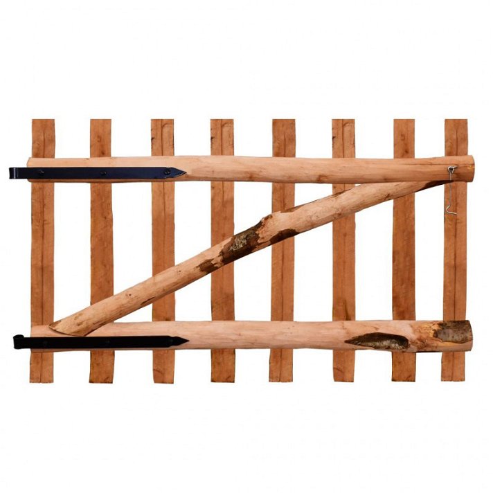 Puerta para valla fabricada en madera impregnada color marrón impregnado de 100x60 cm Vida XL