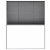 Tela mosquiteira dobrável para janelas de alumínio de alta qualidade 80x100cm vida XL preto e branco