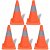 Pack de conos de tráfico desplegables de 42cm polipropileno y tela oxford naranja Vida XL