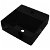 Lavabo de baño rectangular negro 38x30x11 cm VidaXL