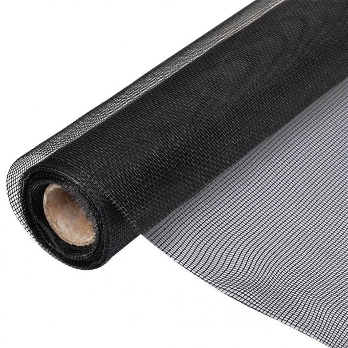 Moustiquaire en fibre de verre 100x500 cm couleur noire Vida XL
