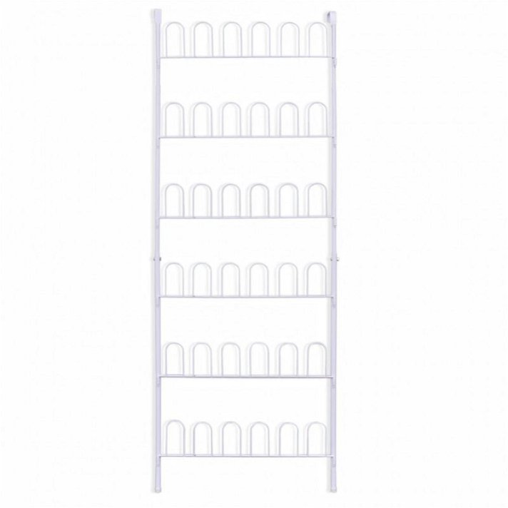 Conjunto de zapateros colgantes fabricados en acero 56x157 cm color blanco Vida XL