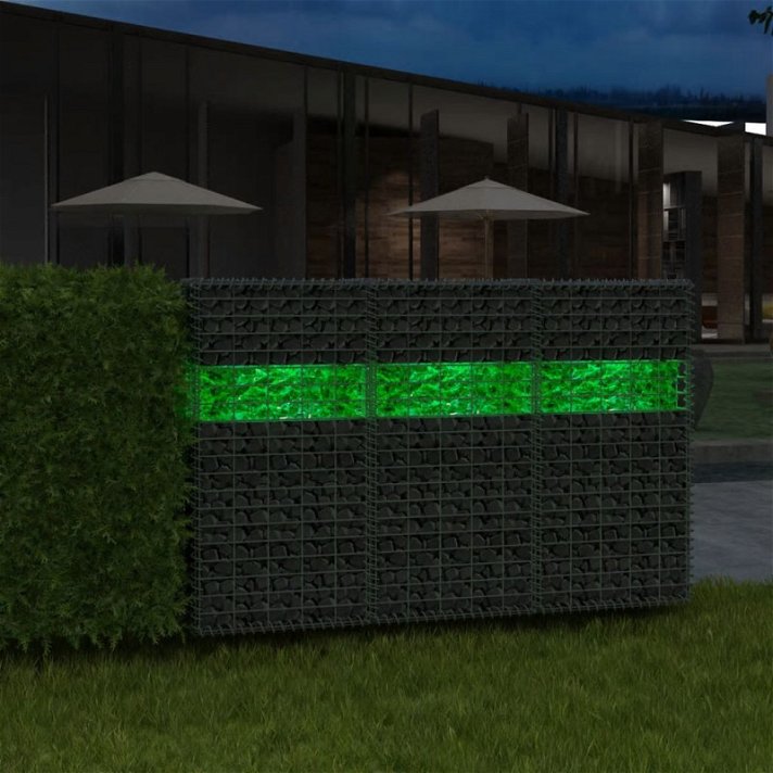 Pedras de gabião de vidro verde de jardim para uso exterior 60-120mm 25 kg Life XL